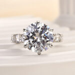 S925 Maxine Unique 6 Prong 6.0Ct Round Cut Engagement Ring - Image 5