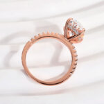 S925 Classic Oval Cut Simulated Diamond Engagement Ring In Sterling Silver - Image 15