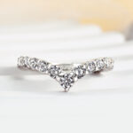 S925 Exclusive V-shaped Design Full Wedding Band - Image 4