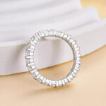 S925 Exclusive V-shaped Design Full Wedding Band - Image 5