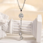 S925 2.0Ct Fashion Moissanite Round Cut Pendant Necklace
