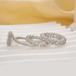 S925 Maxine Excellent Halo Cushion Cut Wedding Ring Set With Unique Wedding Bands - Image 5