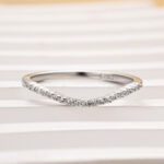S925 Unique Pave Wedding Band - Image 9