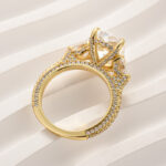 S925 Luxurious Radiant Cut & Heart Cut Three Stone Engagement Ring In Sterling Silver - Image 11