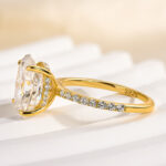 S925 Maxine Moissanite 2.0 Ct~5.5 Ct Oval Cut Engagement Ring In Sterling Silver - Image 12