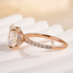 S925 Maxine Moissanite 2.0 Ct~5.5 Ct Oval Cut Engagement Ring In Sterling Silver - Image 16