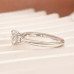 1.0Ct Three Stone Round Cut Moissanite Ring in S925 Sterling Silver - Image 5