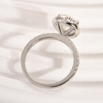 S925 Maxine Moissanite Halo 2.5Ct Carat Pear Cut Engagement Ring - Image 7