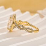 S925 4.5Ct Oval Cut Twist Engagement Ring Travel Rings In Sterling Silver - Image 4