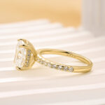 S925 3.0 Carat Cushion Cut White Sapphire Women's Engagement Ring In Sterling Silver - Image 10