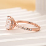 S925 3.0 Carat Cushion Cut White Sapphire Women's Engagement Ring In Sterling Silver - Image 13
