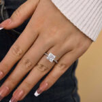 S925 Stunning Square Solitaire Princess Cut Engagement Ring - Image 4