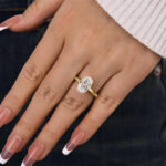 S925 Luxury 4.0Ct Wide Band Oval Cut Engagement Ring - Image 9