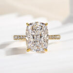 S925 Bright Crushed Ice Cushion Cut Engagement Ring For Women In Sterling Silver - Image 4