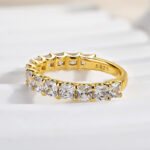 S925 Maxine Gorgeous Radiant Cut Women's Wedding Band - Image 8