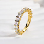 S925 Maxine Gorgeous Radiant Cut Women's Wedding Band - Image 9