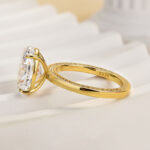 S925 Luxury 4.0Ct Wide Band Oval Cut Engagement Ring - Image 11