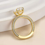 S925 Luxury 4.0Ct Wide Band Oval Cut Engagement Ring - Image 12