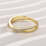 S925 Maxine Moissanite 2.0 Ct X Criss Cross Wedding Band - Image 10