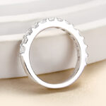 S925 Elegant Half Radiant Cut Women's Wedding Band - Image 5