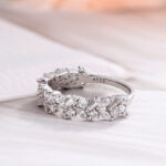 S925 Elegant Anniversary Sona Simulated Diamond Wedding Band In Sterling Silver - Image 5