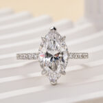 S925 6.0Ct/4.0Ct/2.0Ct Marquise Cut Engagement Ring Travel Ring For Her In Sterling Silver - Image 11