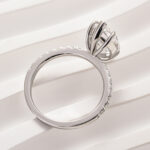 S925 4.0Ct Marquise Cut Half Eternity Engagement Ring In Sterling Silver - Image 12