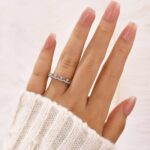 S925 Unique 0.5Ct Eternity Crown-Shaped Wedding Band In Sterling Silver - Image 2