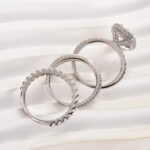 S925 Attractive Halo Cushion Cut 3PC 3.0 Carat Wedding Set - Image 5
