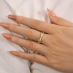 S925 Maxine Moissanite 2.0 Ct X Criss Cross Wedding Band - Image 6