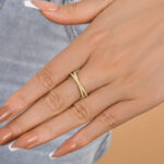 S925 Maxine Moissanite 2.0 Ct X Criss Cross Wedding Band - Image 8