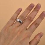 S925 Maxine Classic Men's Wide Wedding Band - Image 2