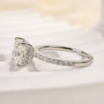 S925 Maxine Moissanite 2.0~3.0 Carat Square Princess Cut Engagement Ring - Image 4