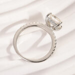 S925 Maxine Moissanite 2.0~3.0 Carat Square Princess Cut Engagement Ring - Image 3
