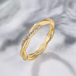 S925 Twist Eternity Sona Simulated Diamonds Wedding Band for Women - Image 5