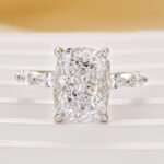 S925 Vintage 5.5Ct Cushion Cut Engagement Ring In Sterling Silver For Women - Image 3