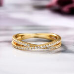 S925 Classic X Criss Cross Wedding Band For Women In Sterling Silver - Image 9