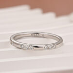 S925 Moissanite 0.5Ct Classic Round Cut Wedding Ring In 925 Sterling Silver - Image 4
