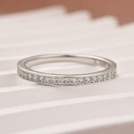 S925 Moissanite 0.5Ct Channel Set Round Cut Wedding Ring In 925 Sterling Silver - Image 4