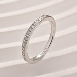 S925 Moissanite 0.5Ct Channel Set Round Cut Wedding Ring In 925 Sterling Silver - Image 3