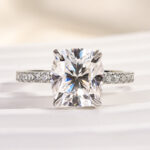 S925 Maxine Moissanite 3.0 Ct Cushion Cut Engagement Ring For Women - Image 5