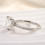 S925 Maxine Moissanite 3.0 Ct Cushion Cut Engagement Ring For Women - Image 6