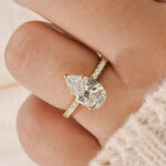 S925 3.0Ct Pear Cut Engagement Ring Travel Ring In Sterling Silver - Image 5