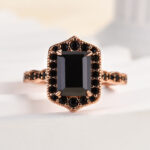S925 Attractive Rose Gold Radiant Cut Engagement Ring - Image 4