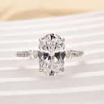 S925 Attractive 4.0Ct Oval Cut Engagement Ring - Image 5