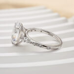 S925 Attractive 4.0Ct Oval Cut Engagement Ring - Image 6