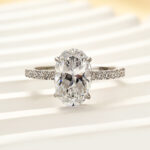 S925 Maxine Attractive 2.5 Carat Oval Cut Engagement Ring in Sterling Silver - Image 4
