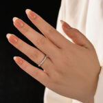 S925 Moissanite 0.5Ct Classic Round Cut Wedding Ring In 925 Sterling Silver - Image 2
