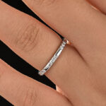 S925 Moissanite 0.5Ct Classic Round Cut Wedding Ring In 925 Sterling Silver