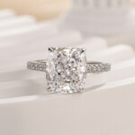 S925 Exclusive Cushion Cut Women's Engagement Ring In Sterling Silver - Image 4